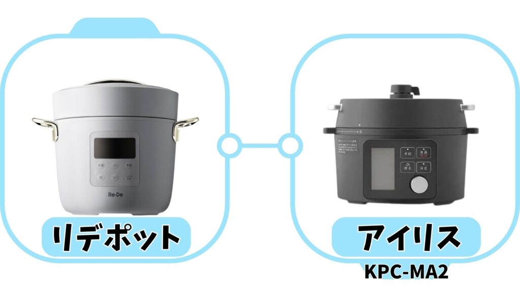 アイリスオーヤマとのデザインの比較