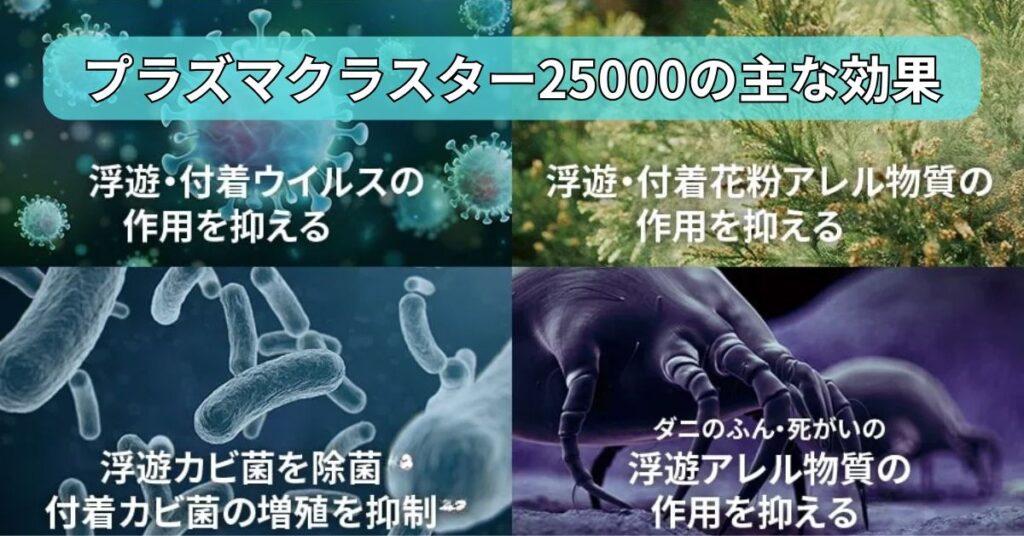 プラズマクラスターの効果