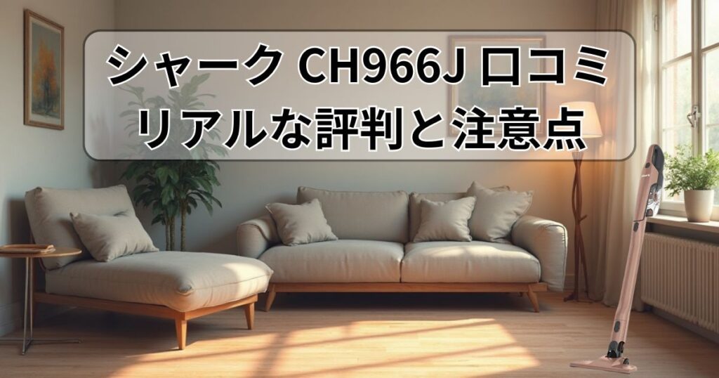 【シャーク CH966J 口コミ】ペットの毛は吸う？2台目・一人暮らしに最適？リアルな評判と注意点