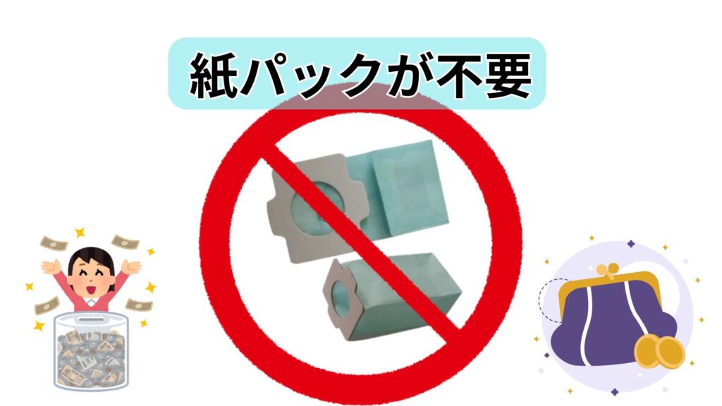 紙パック不要で経済的