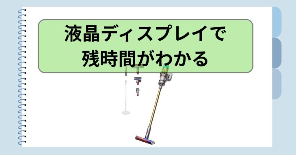 液晶ディスプレイで残時間がわかる