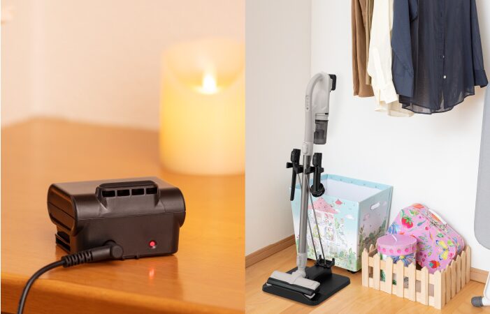 本体の場所を選ばず充電できる