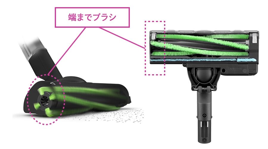 端までブラシ