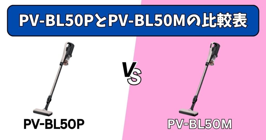 V-BL50PとPV-BL50Mの比較表