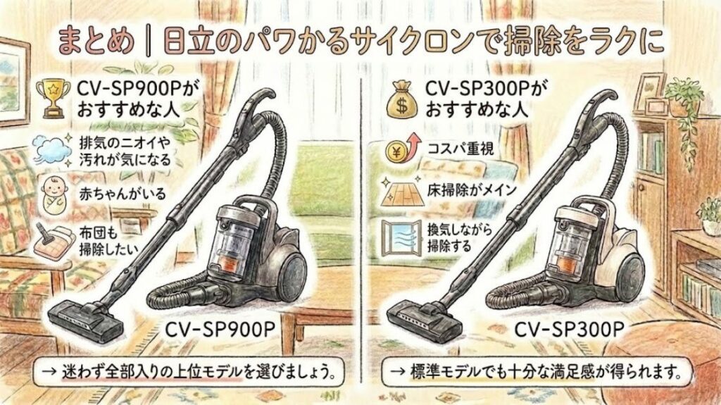 まとめ｜日立のパワかるサイクロンで掃除をラクに