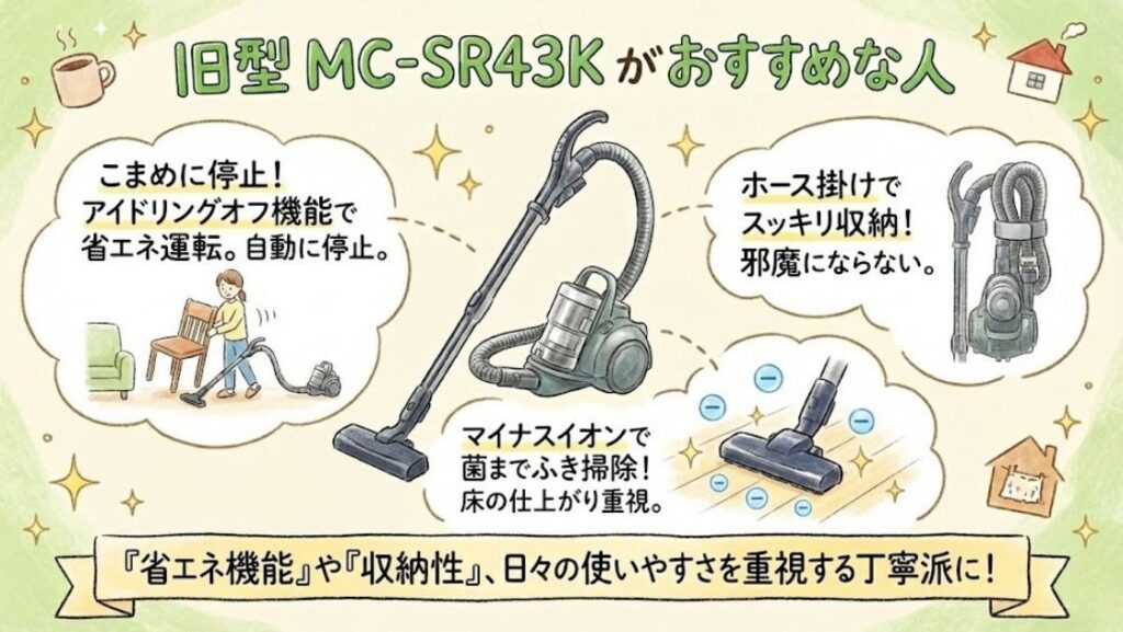 旧型 MC-SR43K がおすすめな人
