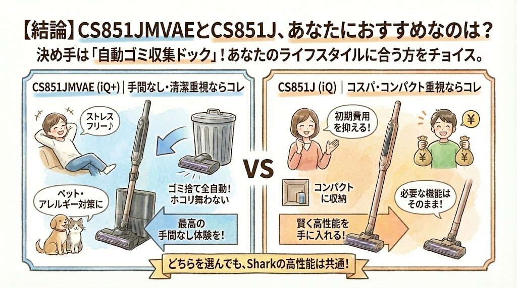 【結論】CS851JMVAEとCS851J、あなたにおすすめなのは？