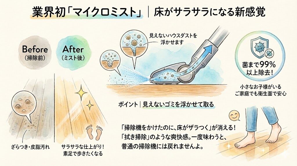 見えないゴミを浮かせて取る