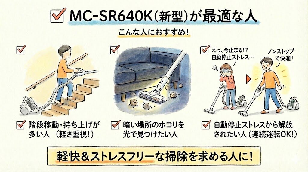 MC-SR640K(新型)が最適な人