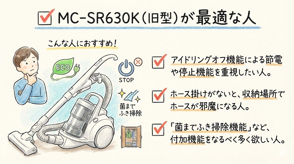 MC-SR630K(旧型)が最適な人