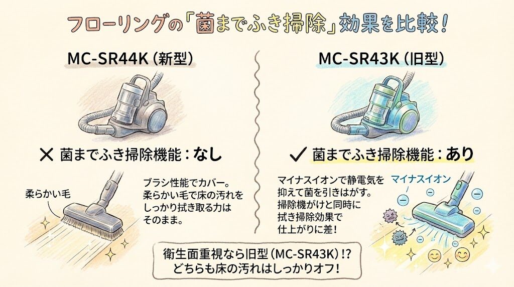 清潔機能|菌までふき掃除の効果