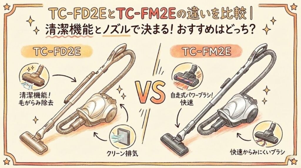 TC-FD2EとTC-FM2Eの違いを比較｜清潔機能とノズルで決まる！おすすめはどっち？