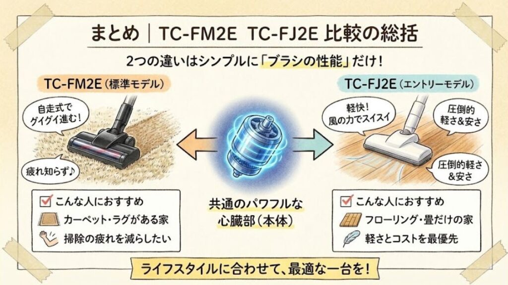 まとめ｜TC-FM2E TC-FJ2E 比較の総括
