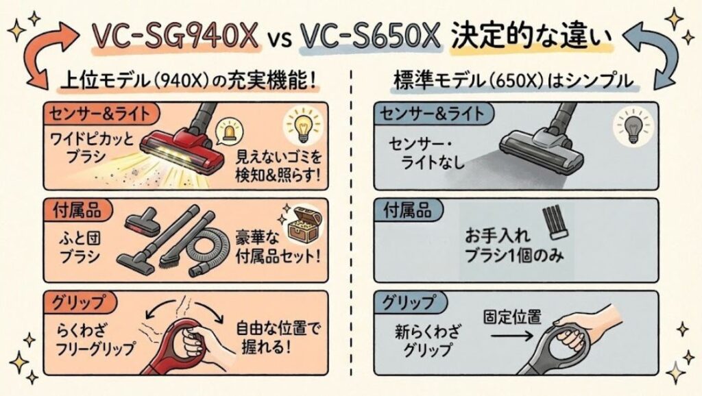VC-SG940XとVC-S650Xの決定的な違い