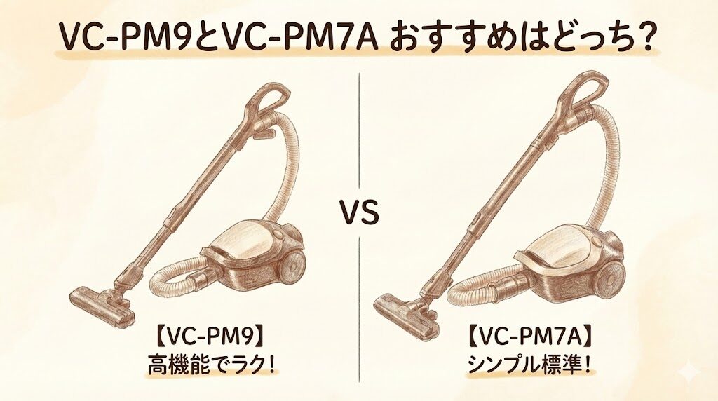 VC-PM9とVC-PM7A おすすめはどっち？
