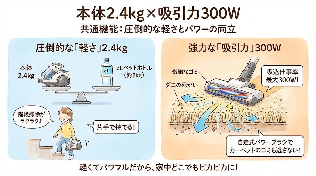 本体2.4kg×吸引力300W