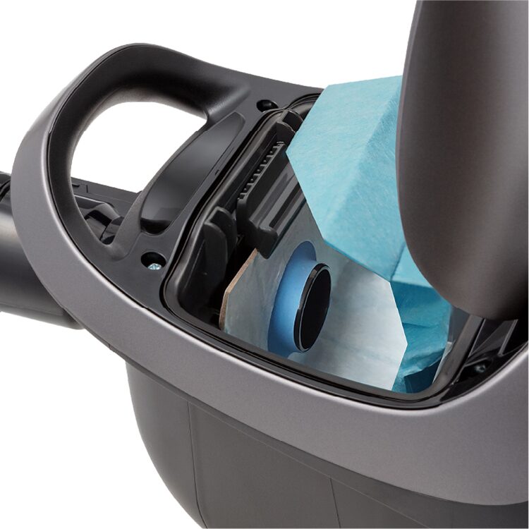 シール弁付紙パックでホコリが舞わない