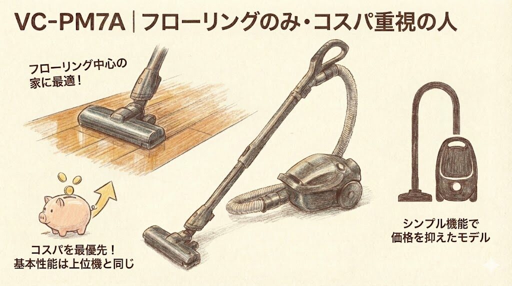 VC-PM7A｜フローリングのみ・コスパ重視の人