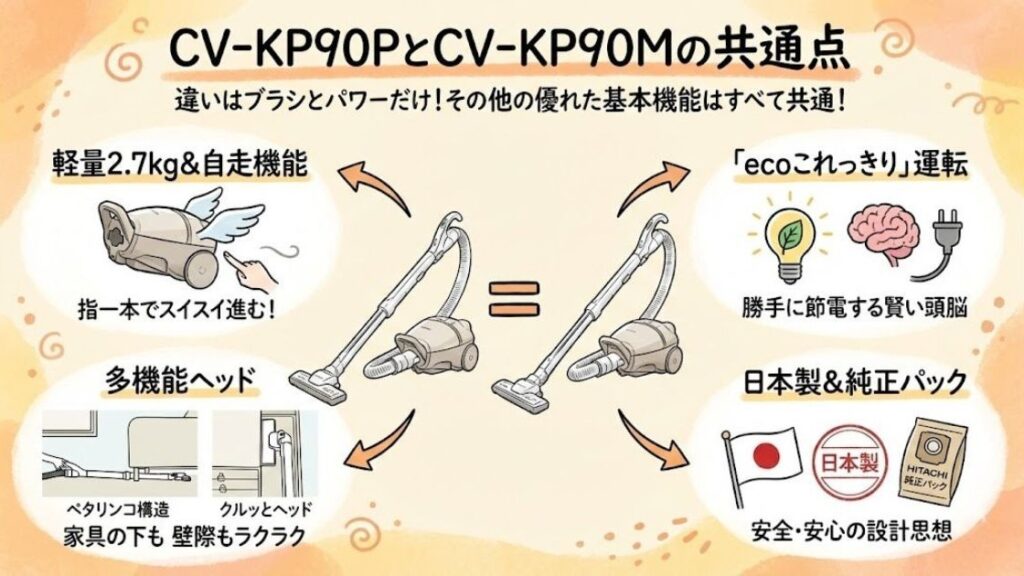 CV-KP90PとCV-KP90Mの共通点