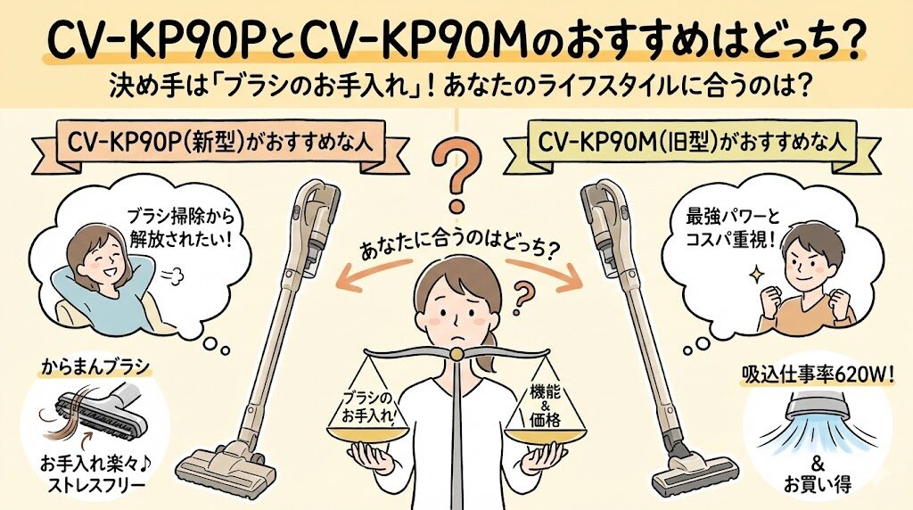 CV-KP90PとCV-KP90Mのおすすめはどっち？