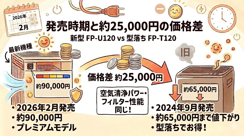 発売時期と約25,000円の価格差
