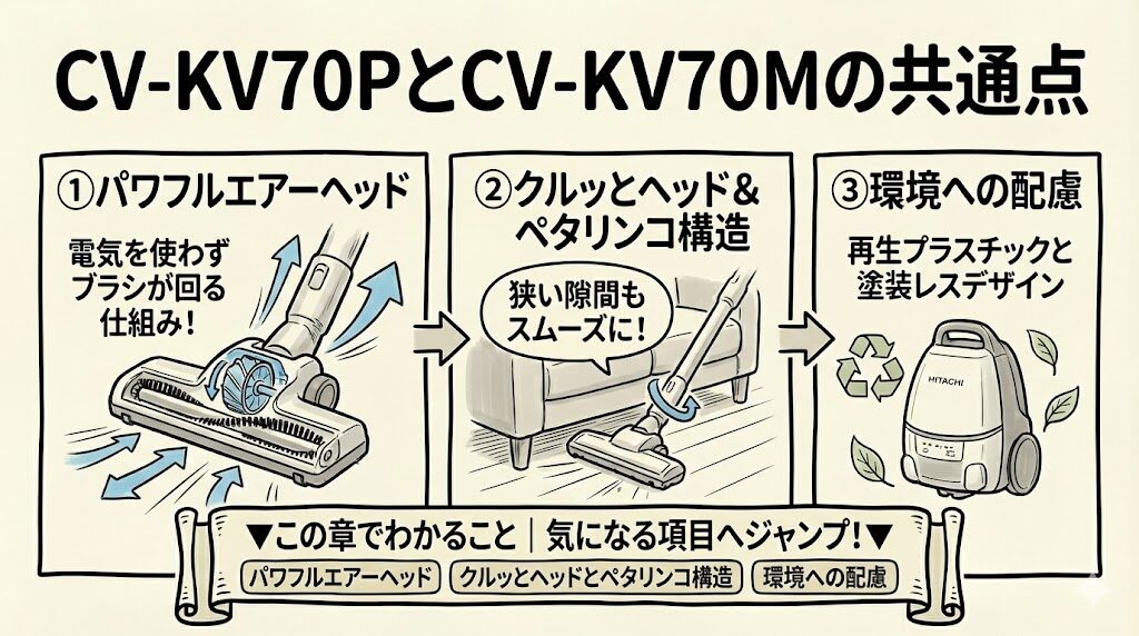 CV-KV70PとCV-KV70Mの共通点
