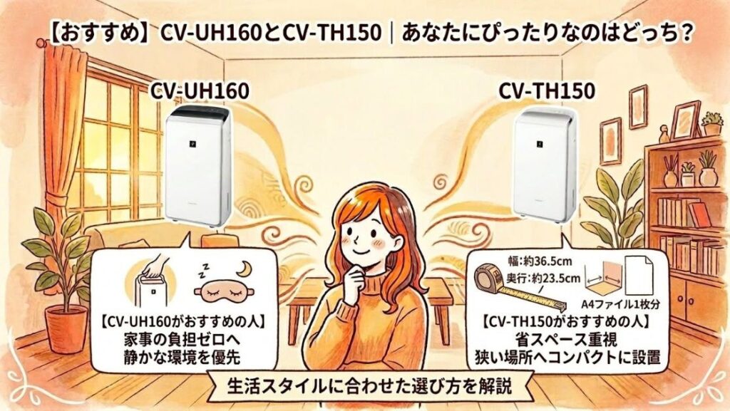 【おすすめ】CV-UH160とCV-TH150｜あなたにぴったりなのはどっち？