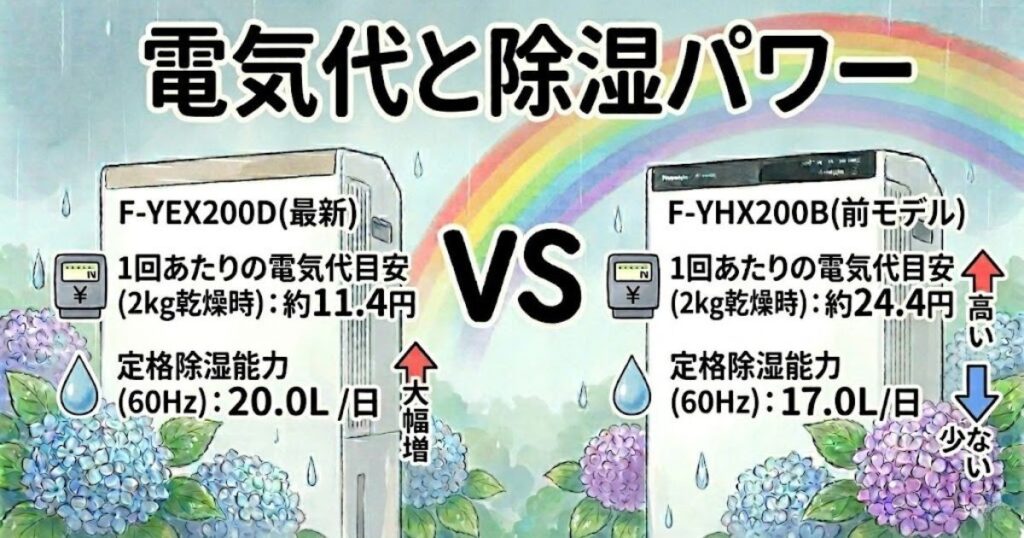 電気代と除湿パワー