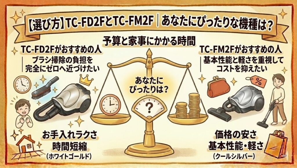 【選び方】TC-FD2FとTC-FM2F｜あなたにぴったりな機種は？