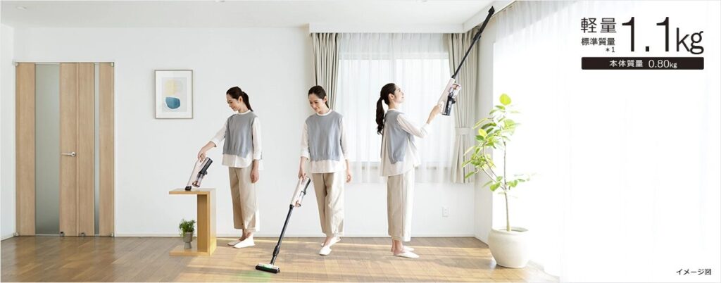 高い場所や階段の掃除も苦になりません