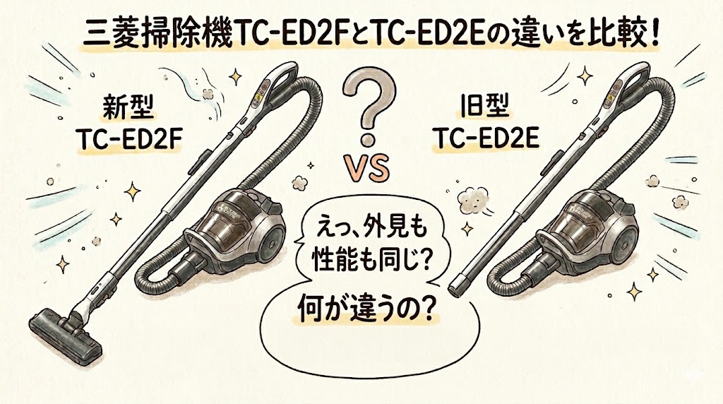 三菱掃除機TC-ED2FとTC-ED2Eの違いを比較！機能の差と選び方を徹底解説