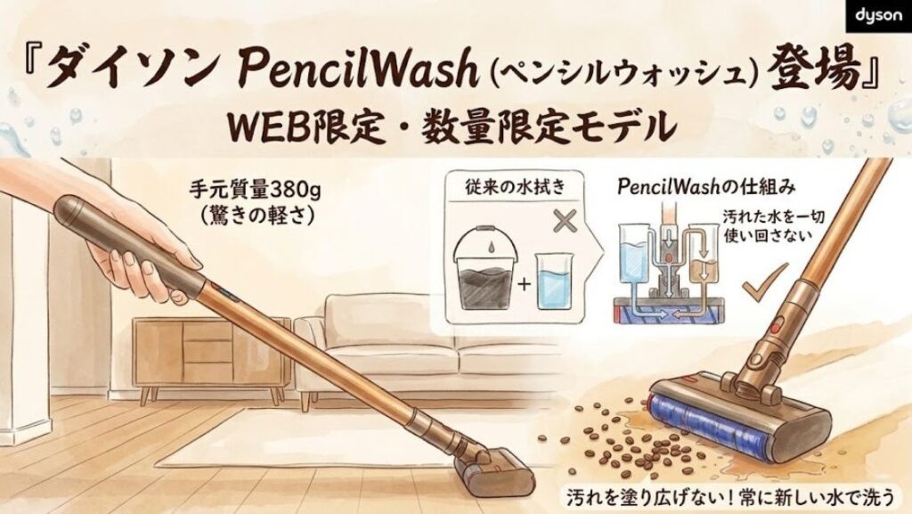 ダイソン PencilWash （ペンシルウォッシュ） 登場｜