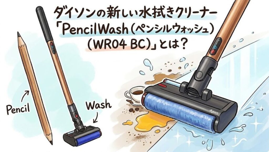 ダイソンの新しい水拭きクリーナー「PencilWash（ペンシルウォッシュ） (WR04 BC)」とは？