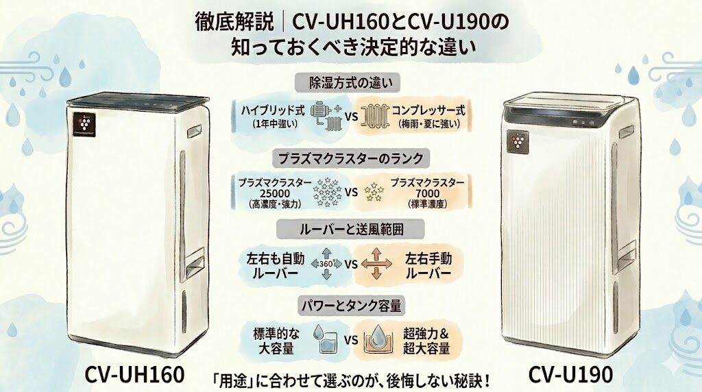 徹底解説|CV-UH160とCV-U190の知っておくべき決定的な違い