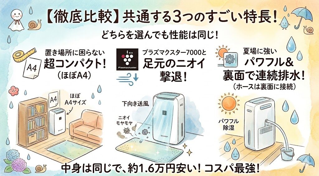 CV-U71とCV-T71に共通する3つの優れた特長