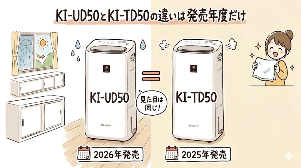KI-UD50とKI-TD50の違いは発売年度だけ｜どちらを買うべきか徹底解説