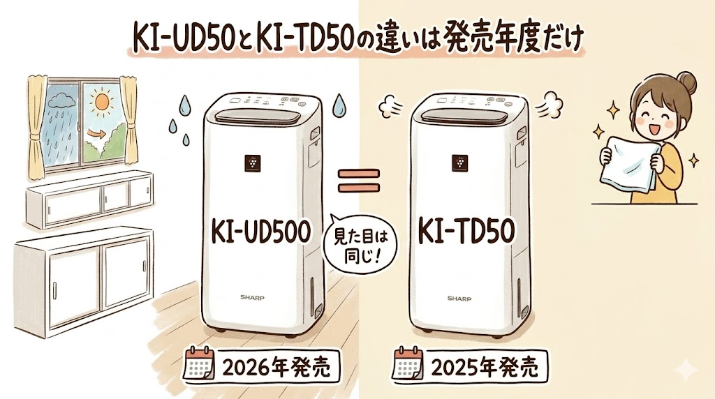 KI-UD50とKI-TD50の違いは発売年度だけ｜どちらを買うべきか徹底解説
