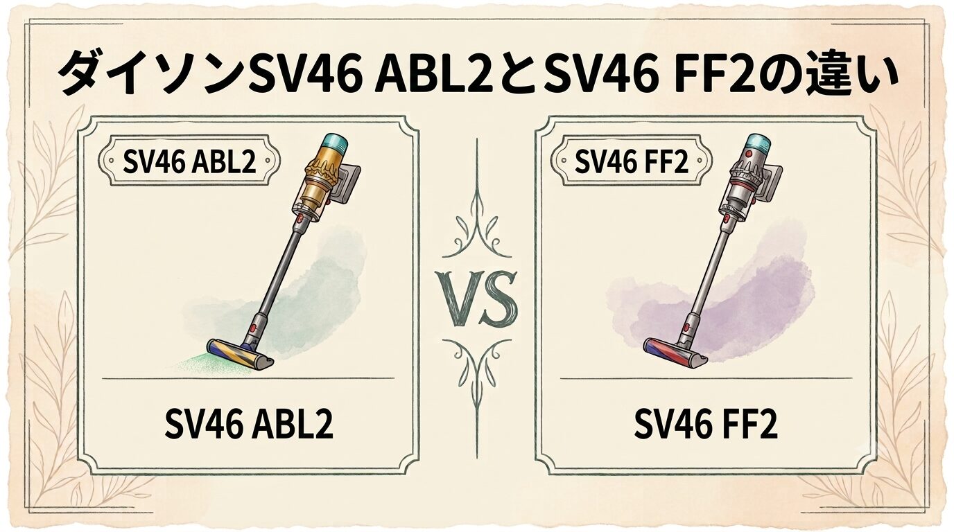 ダイソンSV46 ABL2とSV46 FF2の違いは3つ｜新型V12 Detect Slimを元店長が比較
